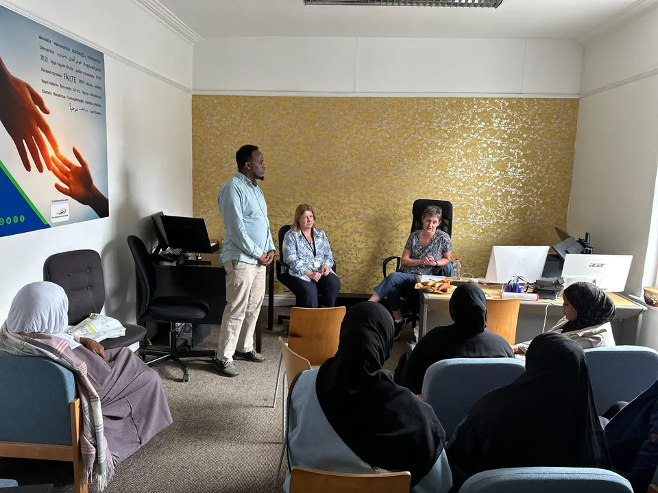 Somali Irish Centre community members at a community information session
